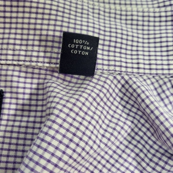 Tommy Hilfiger Purple Collared  Button-Up Dress Shirt - Picture 8 of 9